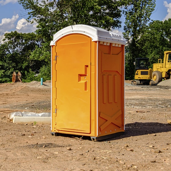 how often are the porta potties cleaned and serviced during a rental period in New Grand Chain